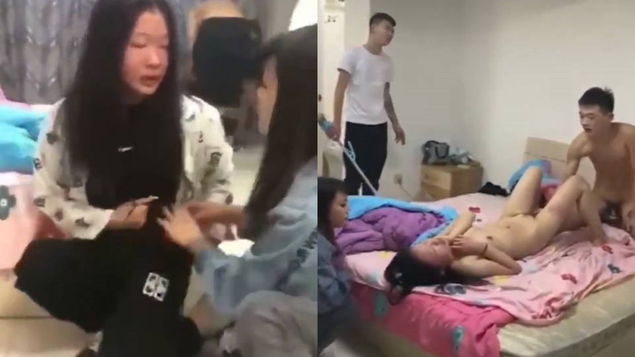 【霸凌外泄】高三学妹遭遇校园霸凌，一顿暴打，打完爆操