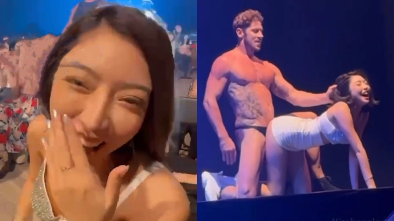 妥妥慕洋犬！台湾少妇和老外演员台上互动性爱姿势 恨不得原地高潮升天
